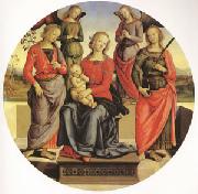 Pietro Perugino The Virgin and child Surrounded by Two Angels (mk05) China oil painting reproduction